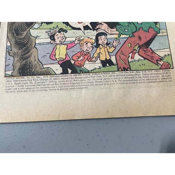 Little Archie #101 December 1975 Halloween Special The Night Creature - Picture 4 of 6